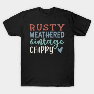 Rusty Weathered Vintage Chippy Antique Thrifting Cute T-Shirt